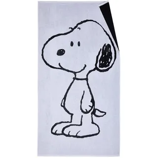 VOSSEN Snoopy Beach Strandtuch 100 x 180 cm schwarz