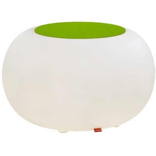Moree Bubble Indoor LED Beistelltisch / Hocker Filzauflage grün