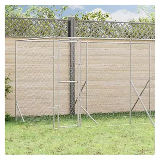 vidaXL Hundezwinger 6 x 2 x 2 m Stahl Silber