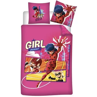 Procos, Kinderbettwäsche, Die Abenteuer von Ladybug und Black Cat The Girls (140 x 200 cm)