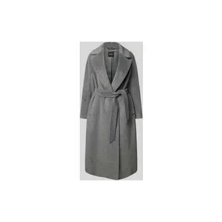 Regular Fit Mantel aus Woll-Alpaka-Mix mit Mohair-Anteil Modell 'TEMPERA', Dunkelgrau, 42