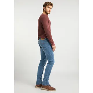 Slim-fit-Jeans MUSTANG "Boston K" Gr. 38, Länge 32, blau (5000, 312 mittelblau) Herren Jeans Slim Fit