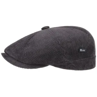 Lipodo Flat Cap (1-St) Cordcap mit Schirm, Made in Italy grau M (56-57 cm)