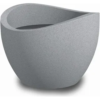 Scheurich Pflanzgefäß Wave Globe Cubo 250 Ø 50 x 31,7 cm stony grey