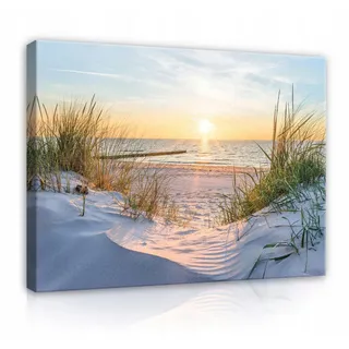 Wallarena Leinwandbild, Mehrfarbig, Holzwerkstoff, Recyclingholz, Baum/Pflanze/Natur, Rechteckig, 100x70 cm, FSC 100%, 3D-Effekt, Bilder und Zubehör, Wandbilder, Leinwandbilder