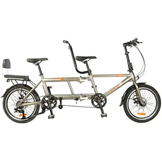 Kcolic Zusammenklappbares Tandem Fahrrad, Beach Cruiser Fahrrad Für Erwachsene, Tandem Fahrrad Mit 20 Zoll Rädern, Verstellbares 7 Gang Tandem Fahrrad, Cruiser Fahrrad B,20inch