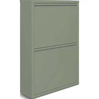 naturn living Schuhregal 50 x 71 x 15 cm olivgrün / grün