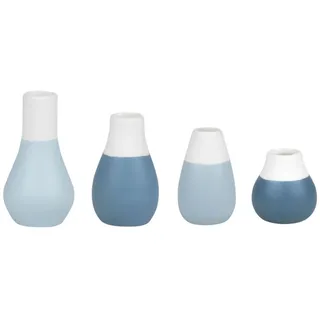 räder Mini Pastellvasen 4er Set, blau
