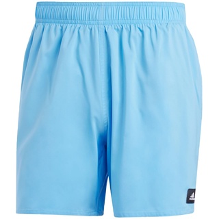 adidas Men's Solid CLX Length Swim Shorts Badehose, Blue Burst/White, M