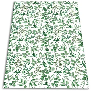 Coloray SparrowFloor Teppich Vinyl-Teppich 200x152cm Modernes Zuhause Bodenschutz in der Küche Schlichte Matte Vinyl-Boden PVC Küchenmatte - Blätter zeichnen