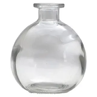 Chaks Blumenvase/Flaschenvase - Klarglas - 12 x 14 cm - Globe Vase