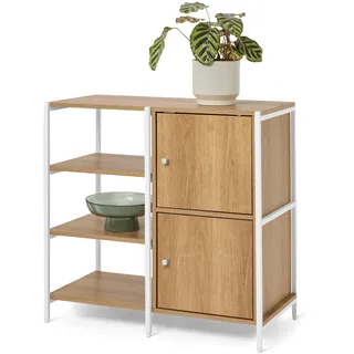 Tchibo - Kommode »Grade« mit offenen Fächern und 2 Türen - 80,3x40x76,8cm - silber -