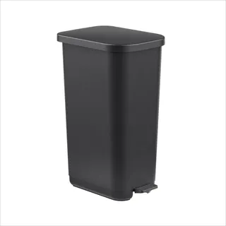 Rotho Abfalleimer 60 L ORBE- Treteimer Geruchsdicht - Abfallbehälter 42,3 x 31,7 x 67,7 cm - Mülleimer mit Softclose - Tretabfalleimer - Schwarz