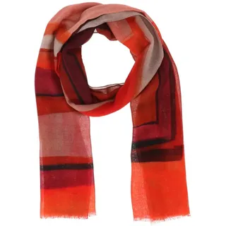 halsüberkopf Accessoires Modeschal Wollschal Streifen, Made in Italy rot
