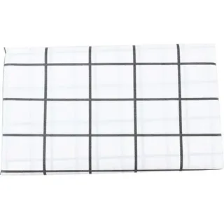 Ölbeständige Pvc-tischdecke Für Esszimmer Oder Küche. Schwarz-weiß Kariert.