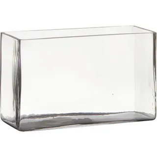 Vase, Transparent, Glas, rechteckig, 10x15x25 cm, Reach, zum Stellen, auch für frische Blumen geeignet, Dekoration, Vasen, Glasvasen