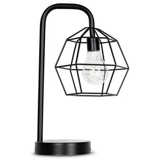 Levandeo® Nachttischlampe, levandeo Tischlampe Metall Schwarz LED 33cm Hoch Lampe Standleuchte