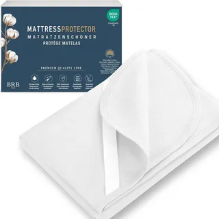 Matratzenschoner wasserdichte Matratzenauflage Baumwolle Matratzenschutz BRB HOME, Baumwolle, OEKO-TEX Zertifiziert, Atmungsaktiv, Waschbar 70 cm x 140 cm
