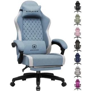GTPLAYER Ergonomisch Stoff Blau