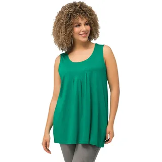 Ulla Popken, Damen, große Größen, Top, Zierfalten, A-Linie, Rundhals, ärmellos, Modal
