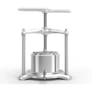 3 Liter Obstpresse,Käse Tinktur Kräuter Weichobst Handpresse saft, Aluminium-Edelstahl Spindelpresse für Saft,Olivenöl