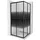 Mexen Rio quadratische Duschkabine 90 x 90 cm schwarz 860-090-090-70-20