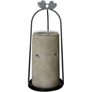 Duftbrenner Inspiration Tres – Duftwachs und Duftwachs – Diffusor für ätherisches Öl und Raumduft – Kerzenhalter aus Zement und Metall – Höhe: 21 cm – Zen'Arôme