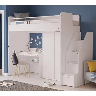 Möbel-Zeit Hochbett Studio mit Schrank und Tisch
