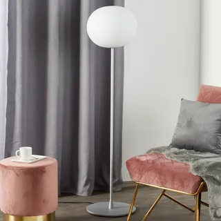 Stehleuchte FLOS, GLO-BALL, dimmbar, Metallisch, für Wohnzimmer, Glas, Design - 135