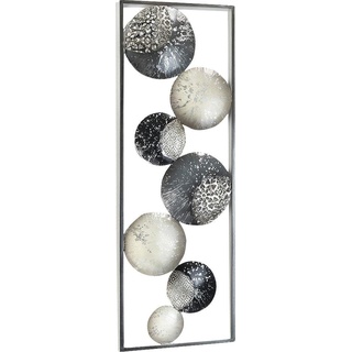 locker Metallbild, Wanddeko, aus Metall B/H/T: 32 cm x 89 2 silberfarben Metallbild Bilder Wohnaccessoires