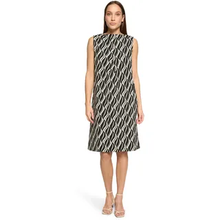 Betty Barclay Sommerkleid A-Linien Schwarz/Beige 38