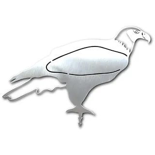 ARTTEC Vogel (Adler, Edelstahl) -hochwertige Gartendeko aus Metall - Edelstahldeko für Garten, Balkon & Terasse - Metall Gartenstecker - Made in Germany