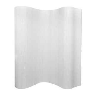 vidaXL Paravent innen, 1-teilig, Bambus, weiß, 250 x 165 cm