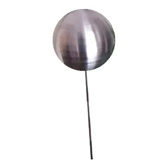 Jürgen Bocker Garten-Ambiente Gartenstecker Rosenkugel 20 cm mit Stab 80 cm aus Edelstahl matt gebürstet