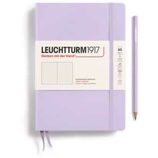 Notizbuch Medium (A5) Hardcover 251 nummerierte Seiten Lilac dotted