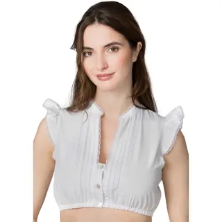 Stockerpoint Dirndlbluse Satine I Größe 30-44 I Damen Bluse in elegantem Design mit femininen Flügelärmeln I Bequem & pflegeleicht I Perfekt für Trachten & Festlichkeiten - 40