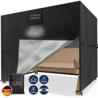Kingsleeve Hollywoodschaukelabdeckung 210 x 150 x 150 cm Schwarz