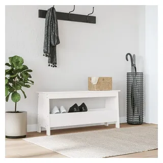 vidaXL Sitzbank Flurbank Weiß 100 x 28 x 45 cm