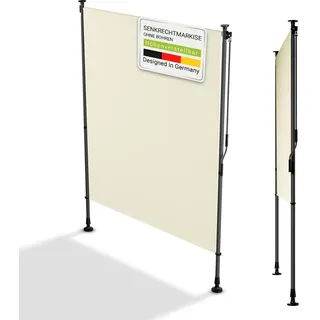 Juskys Aluminium Seitenmarkise Barbados 150 x 310 cm Beige