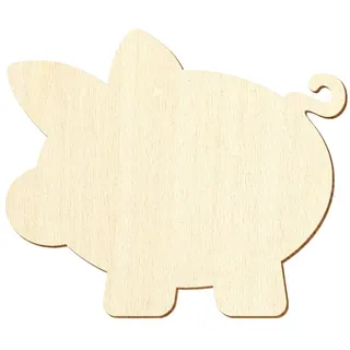 Holz Schweinchen Sparschwein - Deko Basteln 3-50cm, Größe:5cm, Pack mit:1 Stück