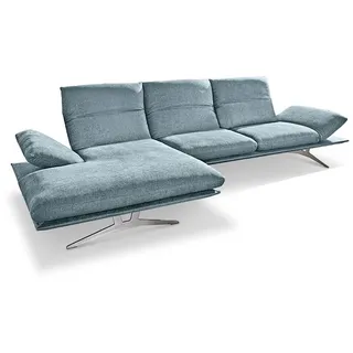 KOINOR Ecksofa Francis Stoff Blau Hellblau 314 cm