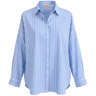 LIKS. Munich Bluse Damenbluse mit Print COSY aus Baumwolle - GloriaC royalblau M