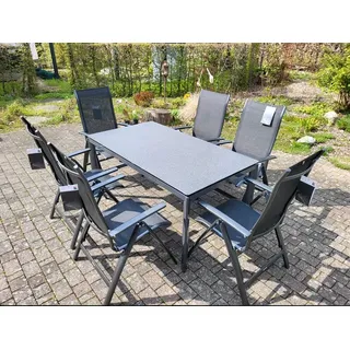 6x Kettler Legato Curve Stühle + Gardissimo Alu-Tisch Gartenmöbel-Set