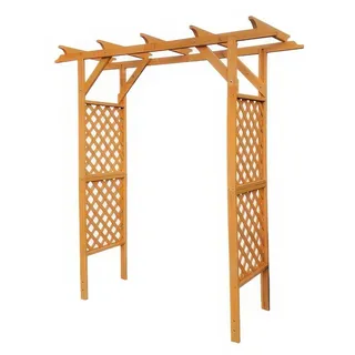 Gartenpergola Kronstadt – Holzpergola aus Kiefer, honigbraun – praktische Pergola – Holzpergola als ideale Rankhilfe für den Garten