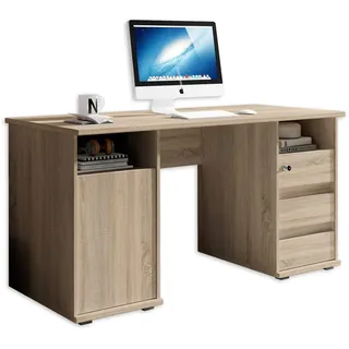 Stella Trading Schreibtisch Primus Eiche Sonoma Nachbildung B/H/T: ca. 145x74x65 cm - Eiche