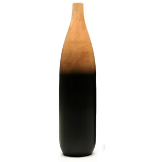 ARTRA Tischvase Bodenvase XXL Mangoholz Twotones H72 braun schwarz Dekovase (1 St) braun|schwarz