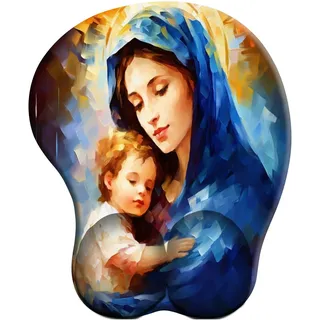 ELLENNE Mauspad Gel Mousepad Handgelenkstütze C51 - Divino | Mauspad mit Gel-Kissen, ergonomisch mit Handgelenkauflage, bequem, rutschfest und waschbar