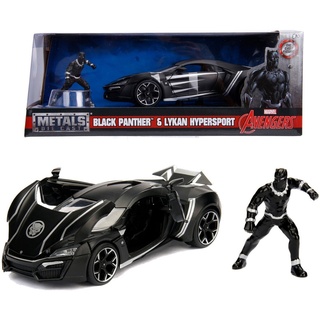 JADA Modellauto Modellauto H.R.Marvel Avengers Black Panther mit Figur 1:24 253225004