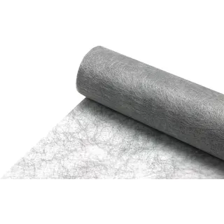 Deko AS Tischläufer Sizoflor Tischband silber 60 cm Rolle 25 Meter 60 003-R (1-tlg, 1 Rolle Tischläufer), Strapazierfähig silberfarben