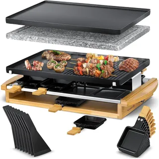 Kesser Raclette-Grill mit Naturgrillstein 8 Personen schwarz